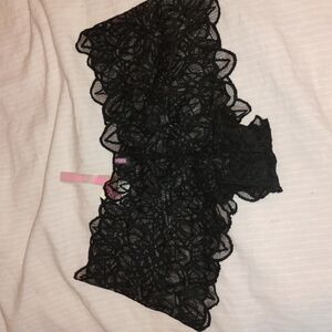 PINK Victoria secret black Lace Underwear Size:small New With Tags